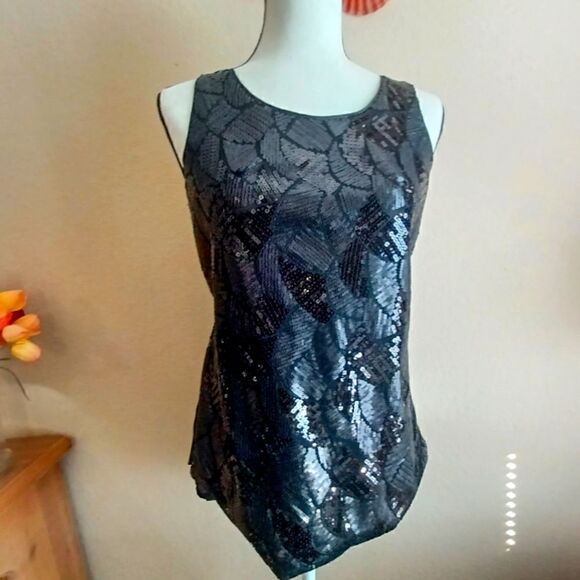 B.Bella black sequin blouse  - Picture 1 of 8